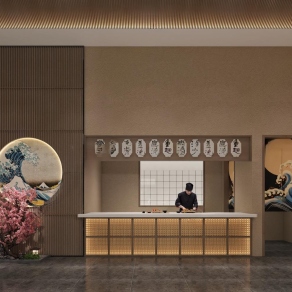 日式日韩餐厅3D模型下载